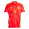 Maillot Foot Espagne Alex Baena 15 Domicile UEFA Euro 2024